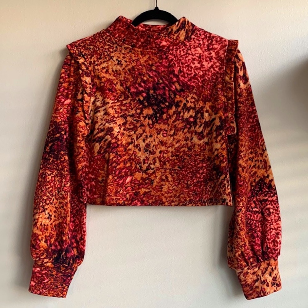 Juicy Couture Beachwood Abstract Animal Top SIZE M - NWT